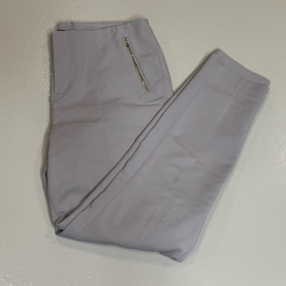 Ivonka Trump Size 6 dress pants mauve grey color gold zipper details